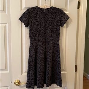 Black and Gray Print Loft Dress Size 0
